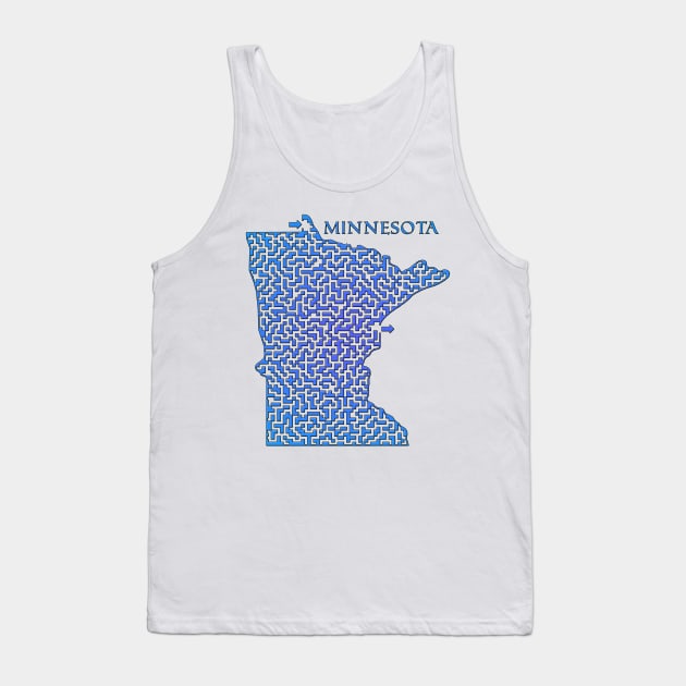 State of Minnesota Maze Tank Top by gorff